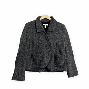 Vintage Nina Ricci Gray Wool Blend Jacket, Size 42 FR/M